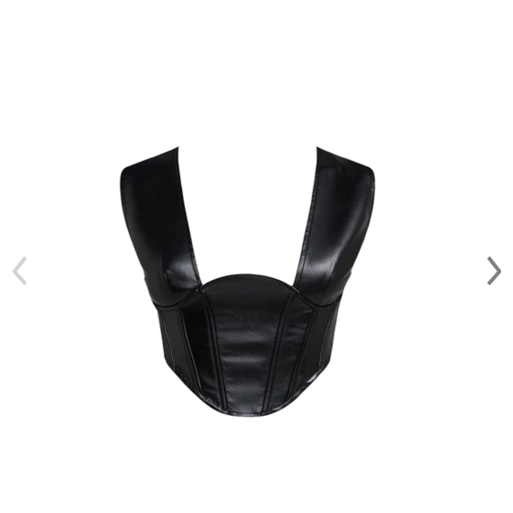 Y2K Leather corset top!